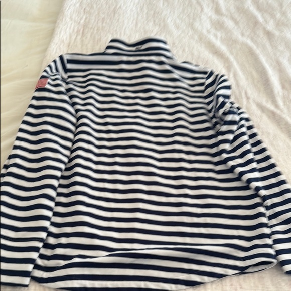 Vineyard Vines Striped Navy and White Half-Zip - Picture 5 of 5